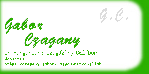 gabor czagany business card